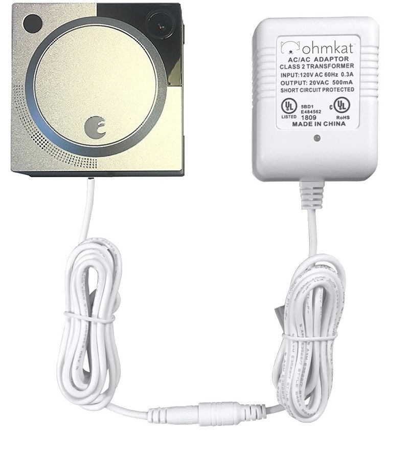 OhmKat Video Doorbell Power Supply - Compatible with August Doorbell Cam