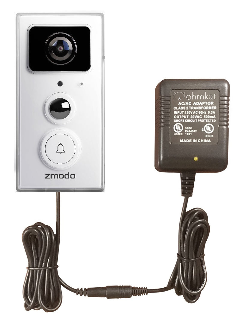 OhmKat Video Doorbell Power Supply - Compatible with Zmodo Video Doorbells