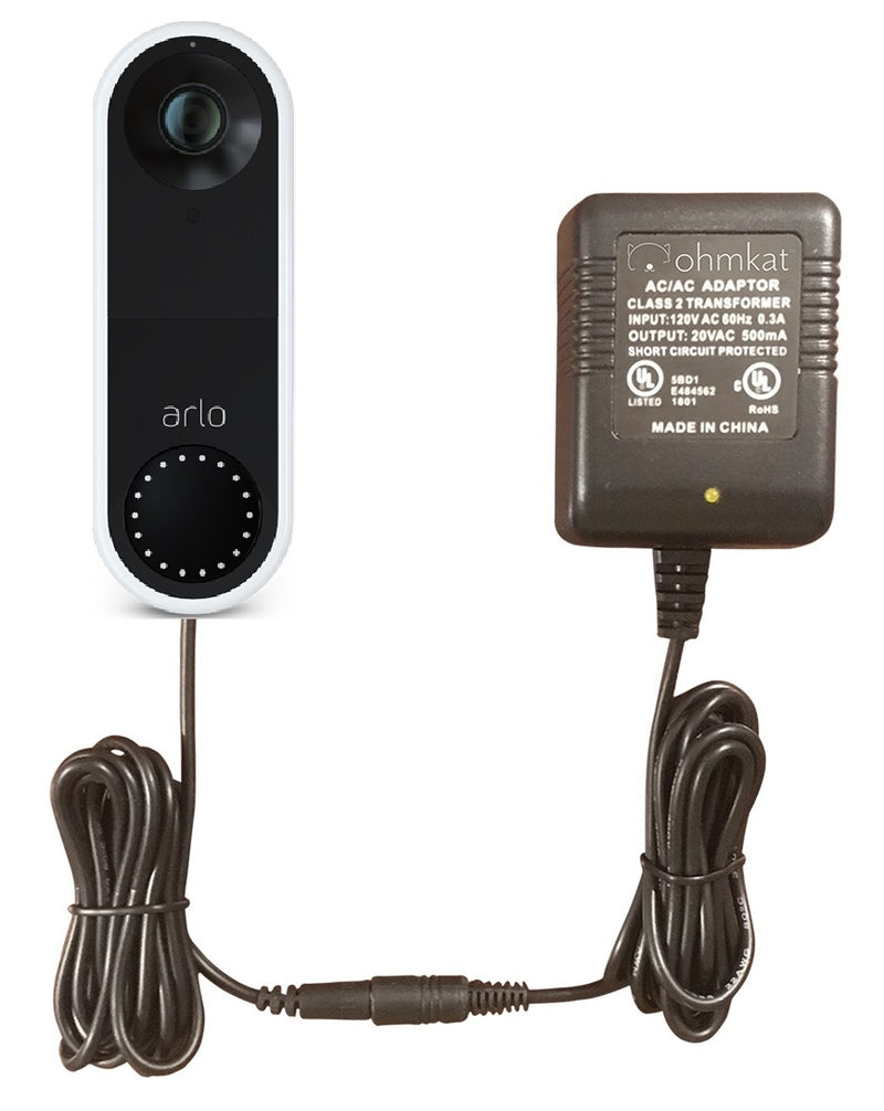 OhmKat Video Doorbell Power Supply Compatible with Arlo Video Doorbe