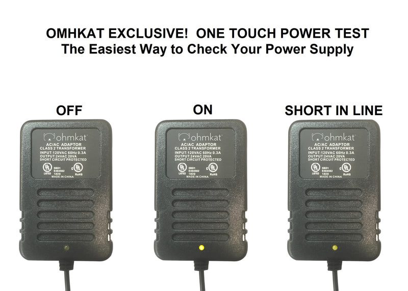 OhmKat Professional Grade Short Protected 24 Volt Power Supply