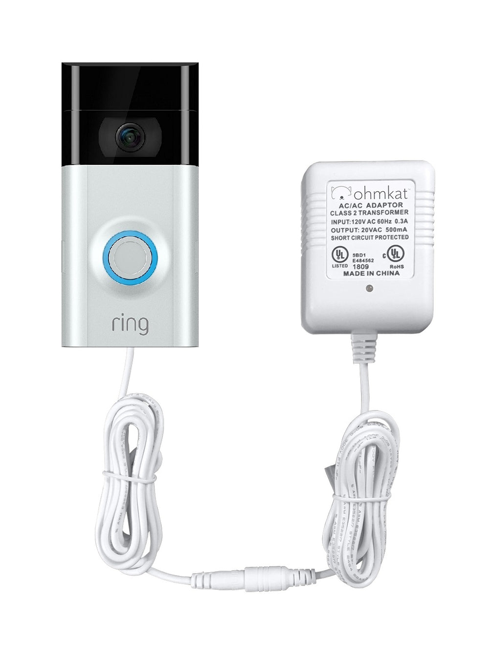 OhmKat Video Doorbell Power Supply - Compatible with Ring