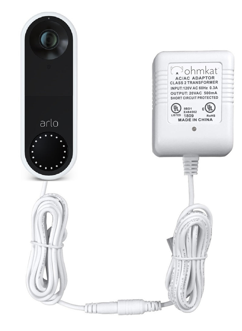 OhmKat Video Doorbell Power Supply - Compatible with Arlo Video Doorbell