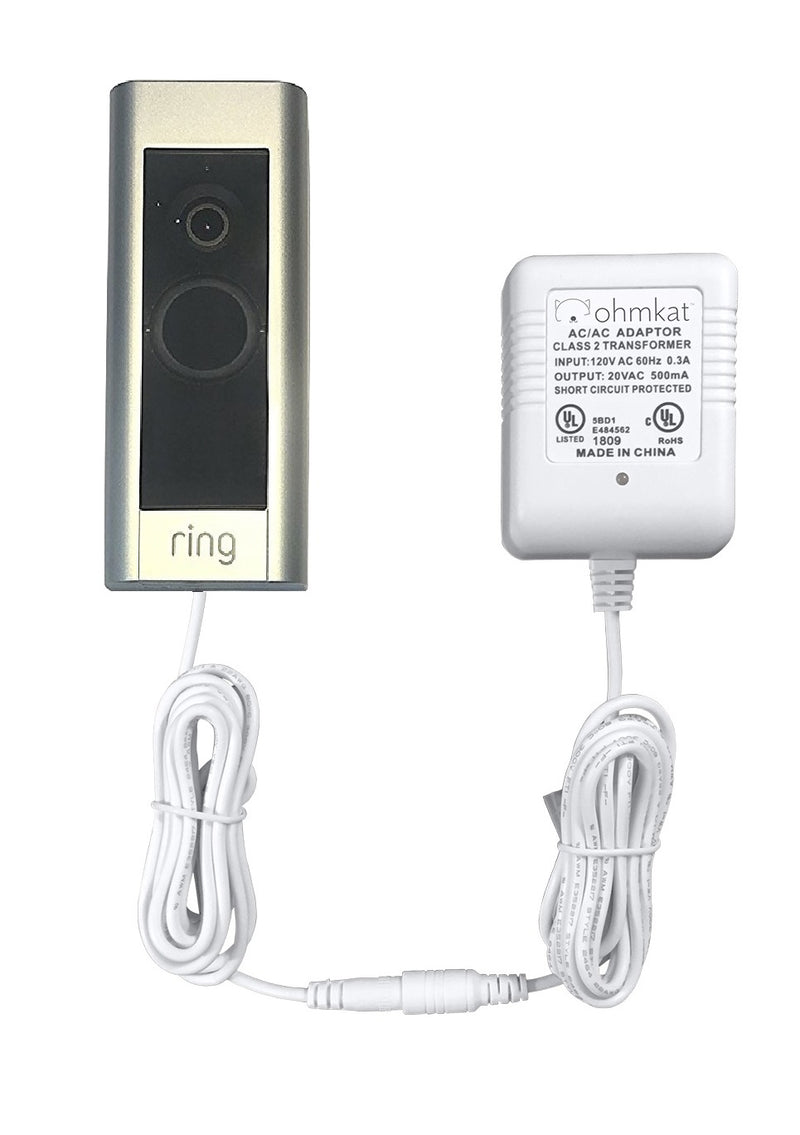 OhmKat Video Doorbell Power Supply - Compatible with Ring Video Doorbell PRO